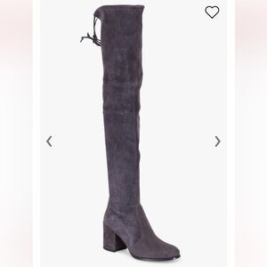 Stuart Weitzman Grey Tieland Over the Knee Boots
